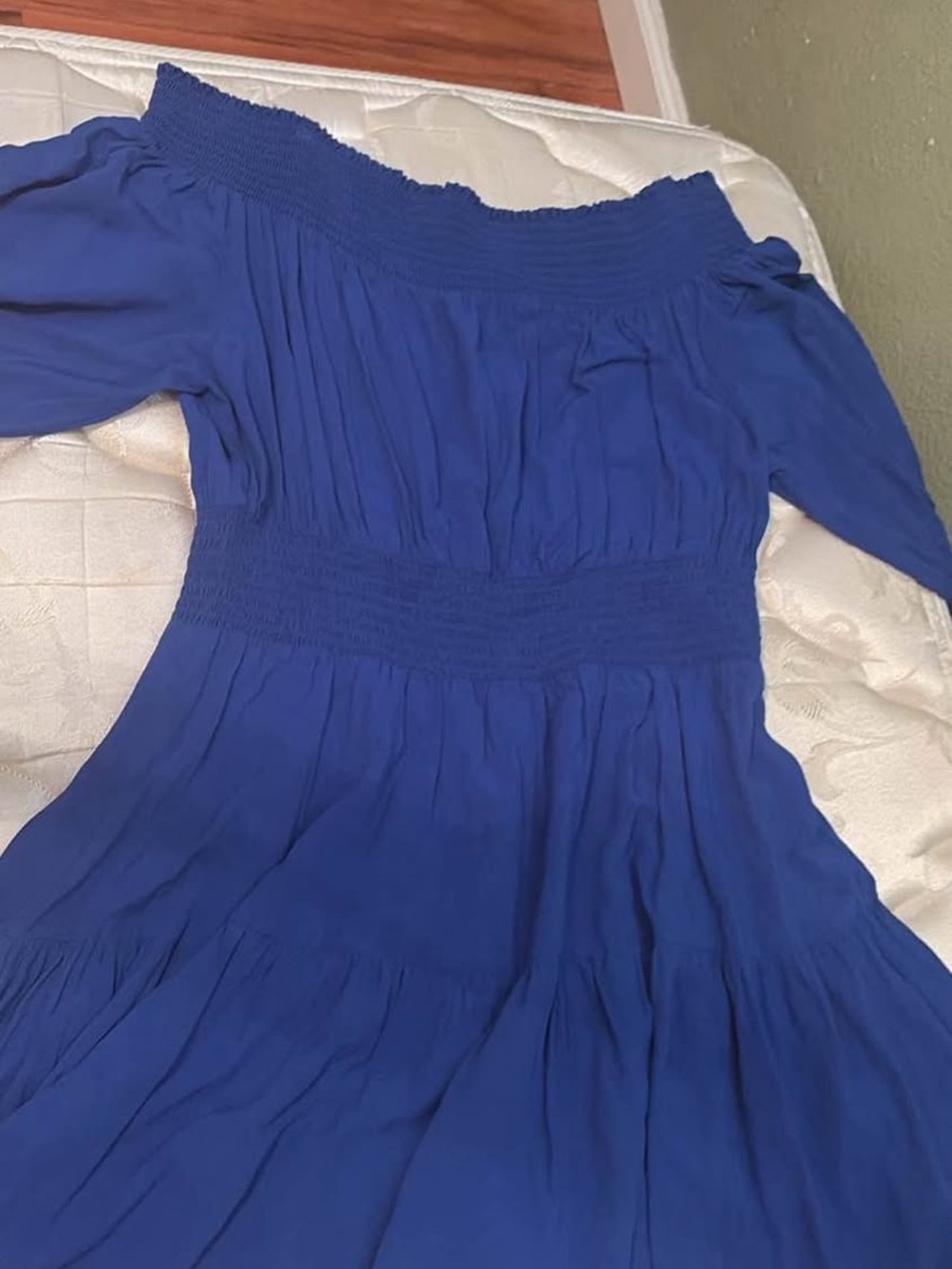 Gianni Bini Cobalt Blue Off-Shoulder Mini Dress